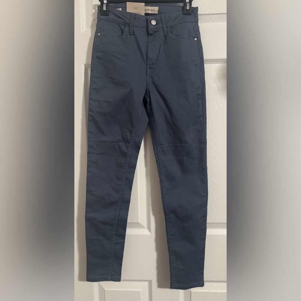 Calvin Klein Jeans Slate Gray High-Rise Jeans